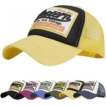UMIPUBO Gorra de béisbol para Hombre Ajustable Classic Mesh Gorra Unisex molienda Borde Haga Viejo Sombrero