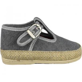 Zapatos de Bebé Vulladi Canvas 1515 - Ideal Primeros Pasos - Combina con Cualquier Ropa y Zapatos de Niño VUL-LADI VULLADI CANVAS CHICO GRIS
