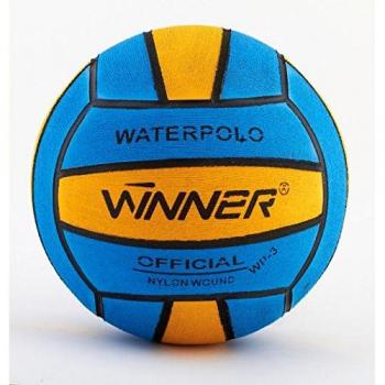 Ganador del balón de waterpolo. Tamaño 3, Mini Polo. Azul-amarillo