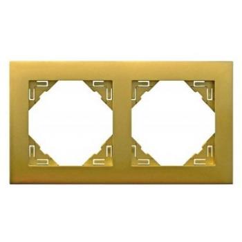 Marco Aquarella 2 elementos Efapel 90920 TDU Dorado serie Logus 90