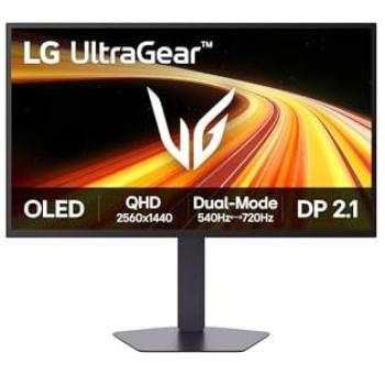 Monitor Gaming LG UltraGear OLED 27 QHD 540Hz, G-SYNC, FreeSync Premium Pro, Ajuste de Altura