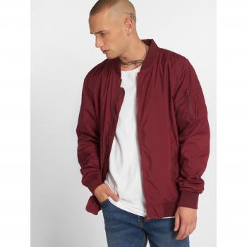 Urban Classics Lightweight Burgundy Bomber Jacket