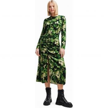 Vestido Midi Desigual Verde Camoflower 23WWVW99 L