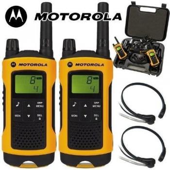10Km Motorola TLKR T80 Extreme 2 Two Way Radio Walkie Talkie Travel Pack with 2 x Comtech CM-215TH PTT/VOX Throat mics for Skiing & Go Karting - Twin, [Importado de Reino Unido]