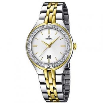 Festina Reloj Analógico para Mujer de Cuarzo con Correa en Acero Inoxidable F16868/1
