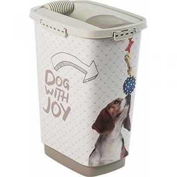 Comedero para Gato Rotho Beige Plástico con diseño ergonómico, material plástico resistente, fácil de limpiar y apto para lavavajillas