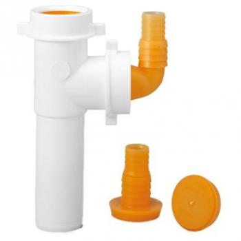 Conexión 2 Vías Diámetro 40mm con Conexión para Lavadora y Lavavajillas 120mm