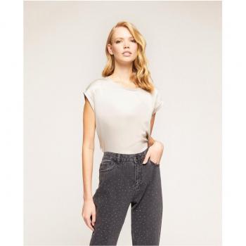 Camiseta Bimaterial Estilo Elegante