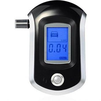 VicTsing Alcoholímetro Digital con Nano Semiconductores Sensor y LCD Digital Breath Alcohol Tester, Incluye 5 Boquillas Desechables