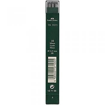 Faber-Castell 127106 - Minas para portaminas 6B 3.15mm