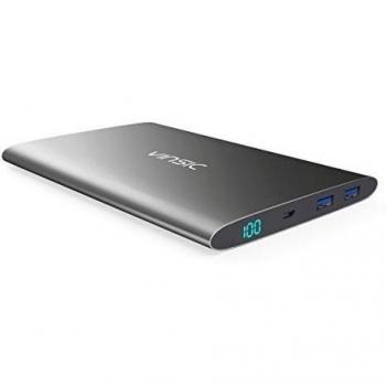 Batería Externa，Vinsic® Batería Externa Portátil 20000mAh, 10 veces de carga para iPhone 5/5S, Dos Salidas USB 5V 2.1A / 1A Cargador de batería externa para iPhone 6 5S/5, iPad, Samsung, Móviles