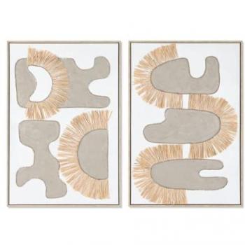 Cuadro 3D Abstracto Urbano Home ESPRIT 63 x 4,3 x 93 cm (Paquete de 2)