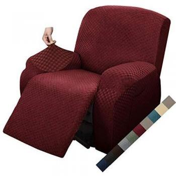 MAXIJIN Funda de Sillón Relax Stretch Funda Sofá 1 Plaza Reversible con Bolsillo Protector de Sofá