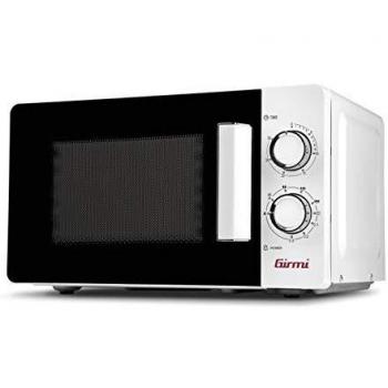 Forno Microondas Combinado Girmi FM04, 20 Litros, 3 Modos de Cocción, 700W Microondas, 800W Grill, Accesorios Incluidos, Color Blanco