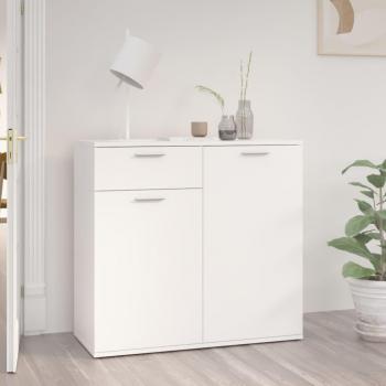 Aparador blanco de madera contrachapada 80x36x75 cm
