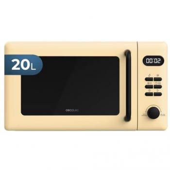 Microondas Digital Cecotec Proclean 5110 con Grill de 20L, 700W en 6 Niveles, Grill de 800W, Modo Descongelación y Temporizador de 30 mins - Amarillo