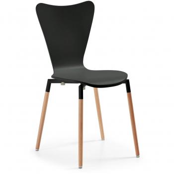 Kave Home Silla Wing, negro