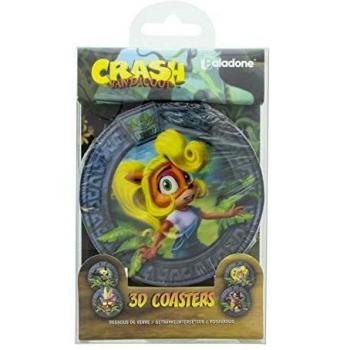 Juego de 4 Posavasos 3D Crash Bandicoot Hechos en Caucho Coleccionables