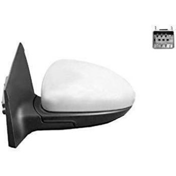 Espejo retrovisor VAN WEZEL 0820807 con ajuste manual, diseño aerodinámico, cristal convexo para mayor visibilidad, acabado en negro y compatible con varios modelos de vehículos