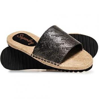 Superdry Maya Espadrille Slide, Alpargata Mujer, Gris