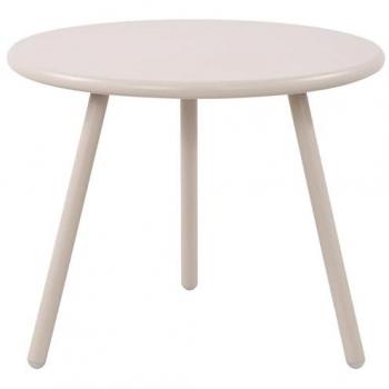 Mesa de Centro Berea Gris Claro - Loungetisch Redonda, Impermeable y UV-Resistente para Interior y Exterior