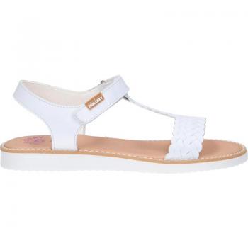 Sandalias de Niña PABLOSKY 408100 BLANC con diseño elegante, color blanco, material sintético en la parte superior, suela antideslizante, cierre de hebilla ajustable y plantilla cómoda para mayor confort