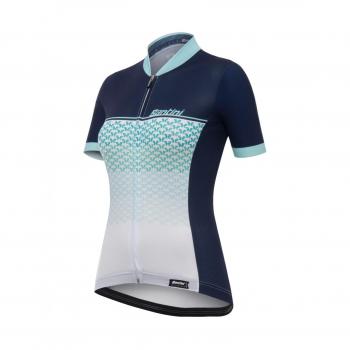 Santini Volo Jersey para Mujer, Mujer, Color Acqua Blue, tamaño Small