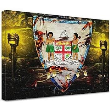 Escudo Collection 2, personalizado Accessories para dimpression Artistique, Blason Fidji, Toile 20X34