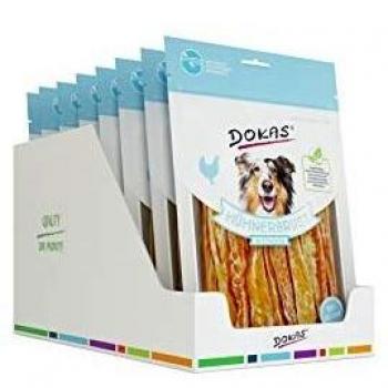 Dokas Tiras de Pechuga de Pollo Semihúmedas para Perros 3 x 250 g Pack Ahorro