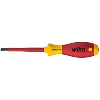 Wiha 30701 - Destornillador 328 SoftFinish Electric SL/PZ2 x 100 mm Ref. 3282100, SL/PZ2x100