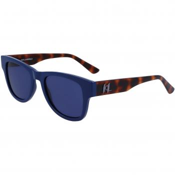 Karl Lagerfeld Oval Acetate Sunglasses with UV Protection - Black - One Size