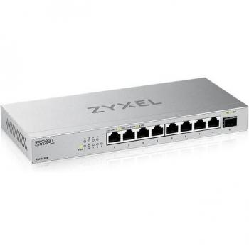 Switch de red Zyxel XMG-108 No administrado con puertos Ethernet 2.5G (100/1000/2500) en color plata