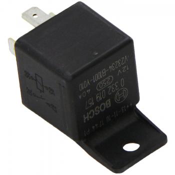 Bosch 0332019157 Mini relé de 12 V 30 A, IP5K4, temperatura de funcionamiento de -40 ° a 100 °C, relé de 4 pines con soporte de relé