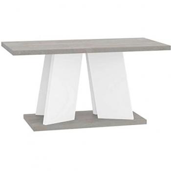 Mesa de Centro Angular Goodyear 108, Aglomerado Laminado, Blanco y Gris, 110 x 70 x 60 cm