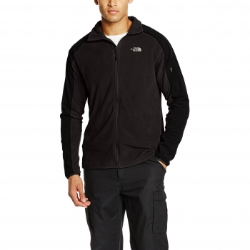 North Face M Glacier Delta Full Zip - Forro polar para hombre, color negro, talla M
