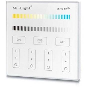LEDBOX Mando 4 zonas CCT táctil empotrable T2
