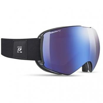 Máscara Julbo Lightyear negro con lente fotocromática Reactiv Polarized 2-4 azul para esquí, snowboard y freeride