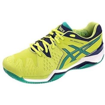Asics Scarpe Gel-Resolution 6 Clay, Lime/Pine/Indigo Blue