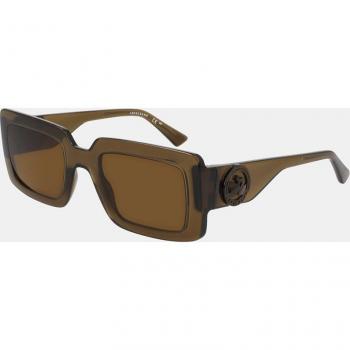 Longchamp LO743S Women's Sunglasses Acetate in Medium Khaki Green and Brown
