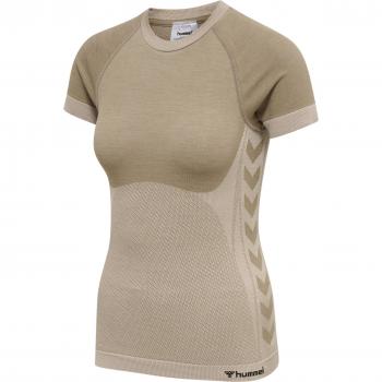 Camiseta de Manga Larga Seamless Hummel Cleaa Beige XS Mujer