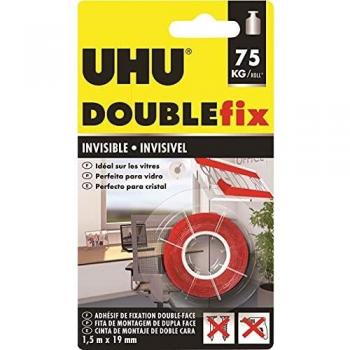 Uhu Doublefix - Rollo de plástico interior invisible extrafuerte