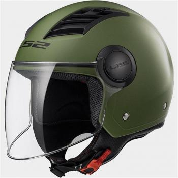 LS2 Casco Moto of562 Airflow, Matt Military Green Long, XL