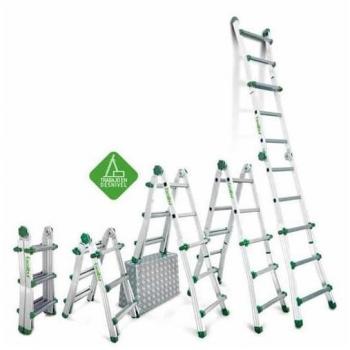 Escalera telescópica multiusos de uso doméstico 3x4 peldaños