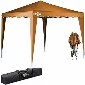 Pabellón Pop-Up Capri Marrón Claro 3x3m con Protección UV 50+ e Impermeable