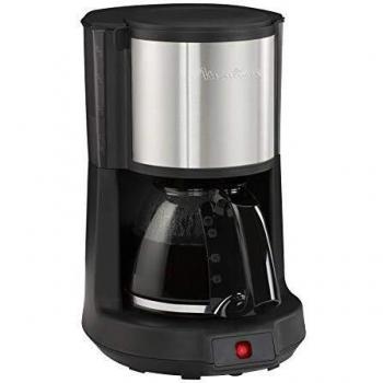 Moulinex Subito FG370811 - Cafetera de filtro, capacidad para 12 tazas, dispositivo antigoteo de salida del café, fácil limpieza, acero inoxidable