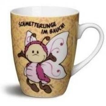 Mug SCHMETTERLINGE IM BAUCH! porcelain