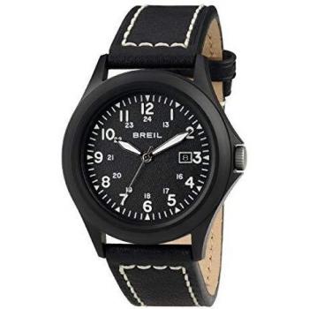 Reloj BREIL por Hombre Army con Correa de Piel de Becerro, Movimiento Time Just - 3H Cuarzo