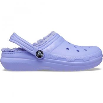 Zuecos de bebés Crocs Classic Lined Clog T lila infantil - 25-26