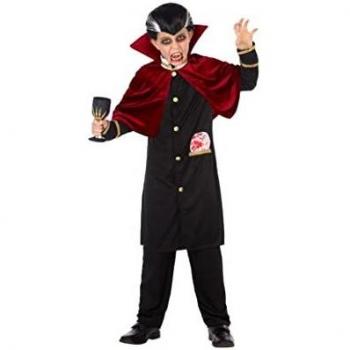 Atosa-55622 Atosa-55622-Disfraz Vampiro para niño Infantil-Talla, Color negro 3 a 4 Años