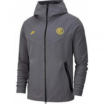 Nike Inter MNSW TCHPCKHOODIE FZCL Sudadera con Capucha, Hombre, Dark Grey/Tour Yellow, 2XL